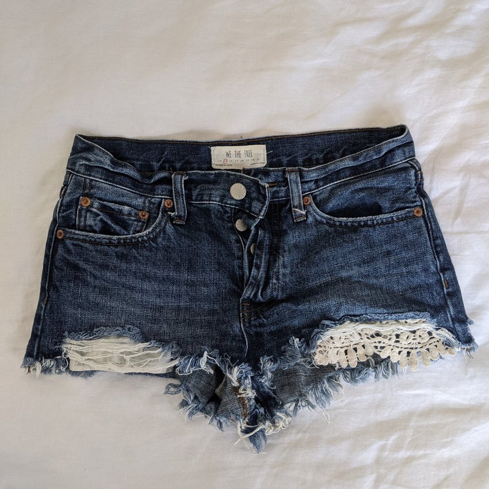 We the Free Distressed Denim Shorts